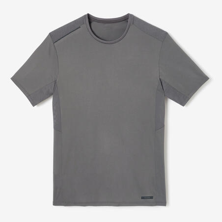 T-shirt för löpning Dry+ Ventilerande Herr granitgrå