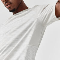 Dry+ Men's Running Breathable T-Shirt - Ivory White