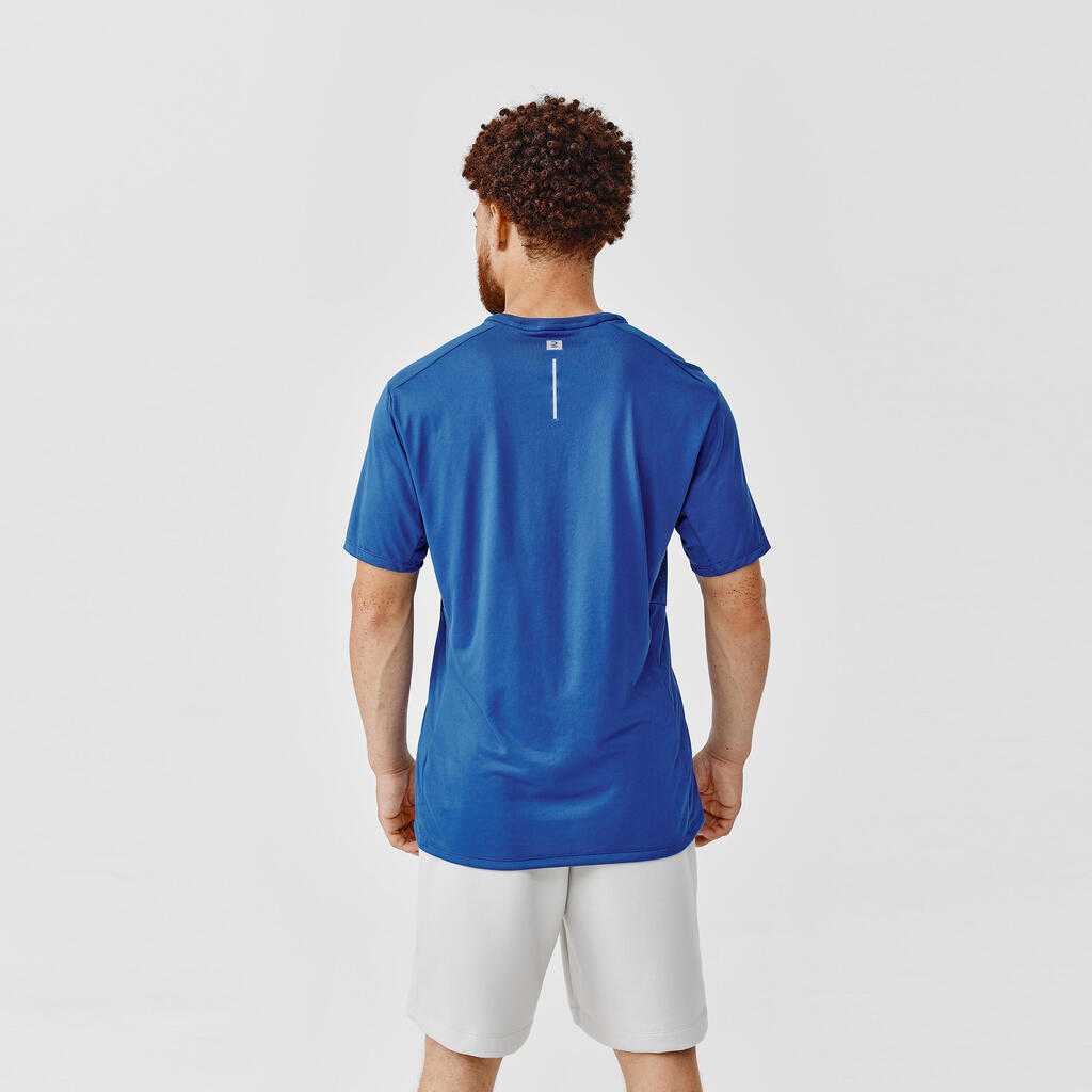 Pánske bežecké tričko Run 500 Dry+ priedušné modré