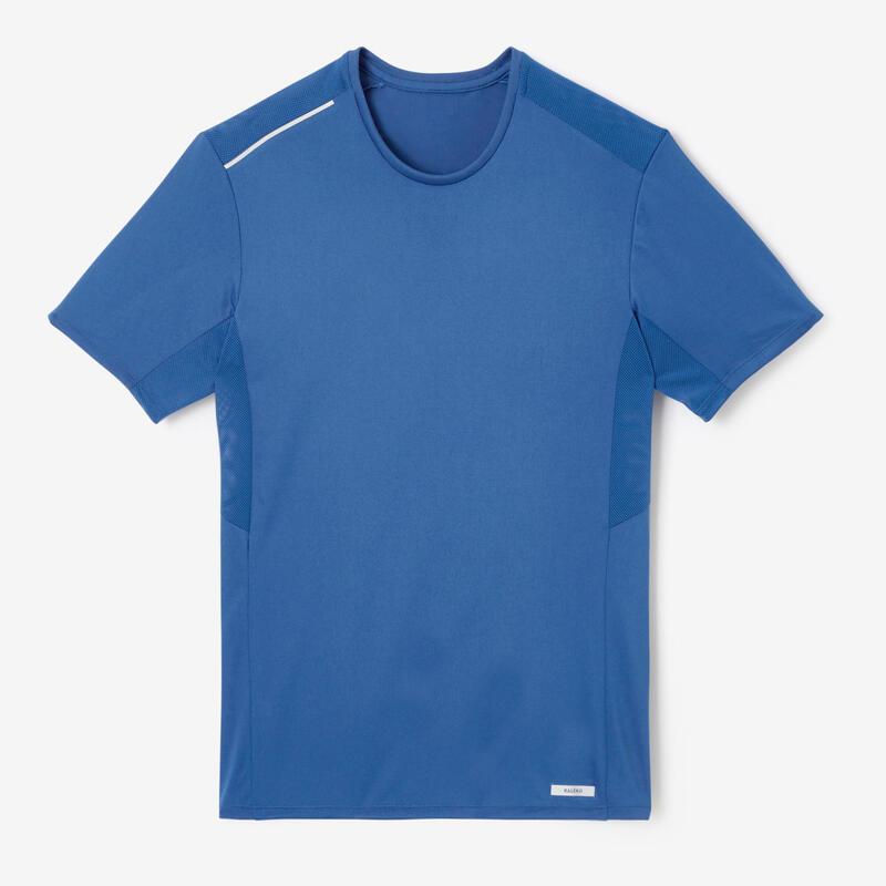 T-shirt de Corrida Respirável Dry+ Homem Azul Escuro