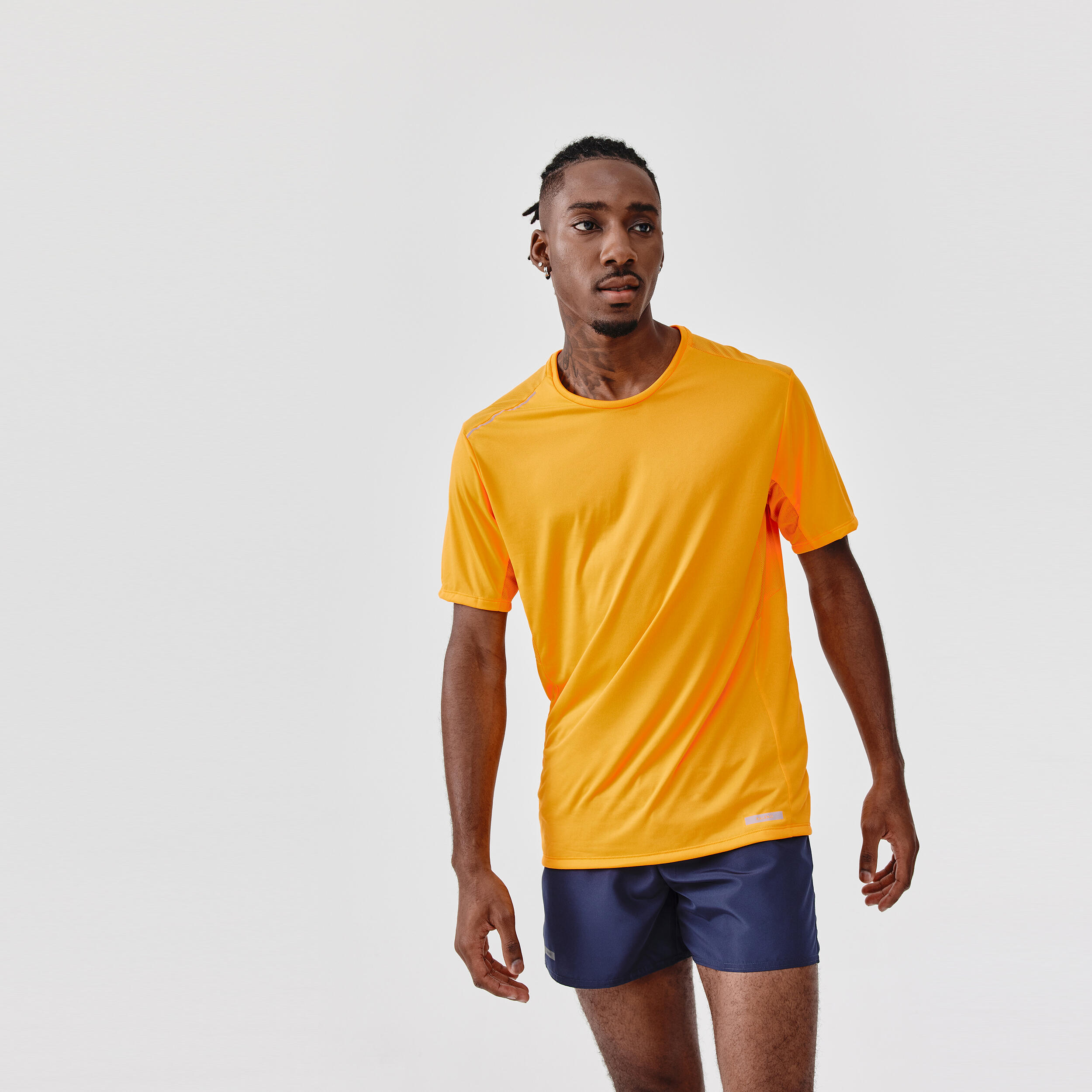 KIPRUN Men's Running Breathable T-Shirt Dry+ - mango 
