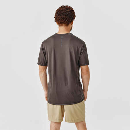 Camiseta Running Dry+ Hombre Caqui Oscuro Transpirable