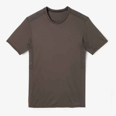 Camiseta Running Dry+ Hombre Caqui Oscuro Transpirable