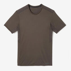 T-shirt running respirant homme - Dry+ kaki foncé