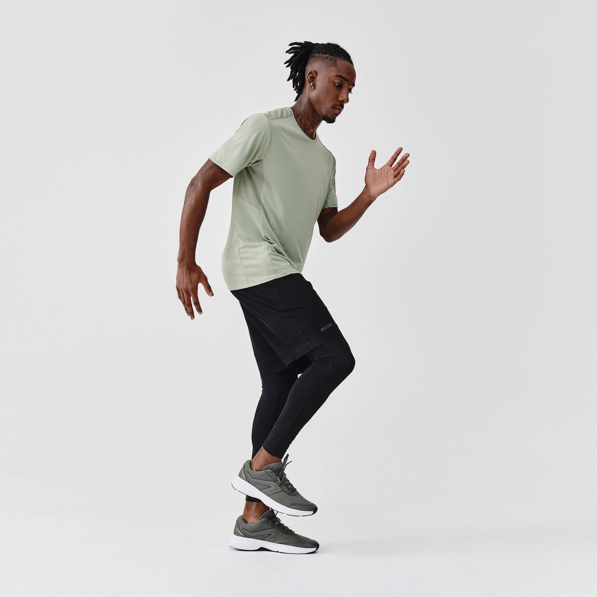 Men Running Shoes Daily with Cushioning, Comfort Fit, Run Comfort - Khaki Grey -  4