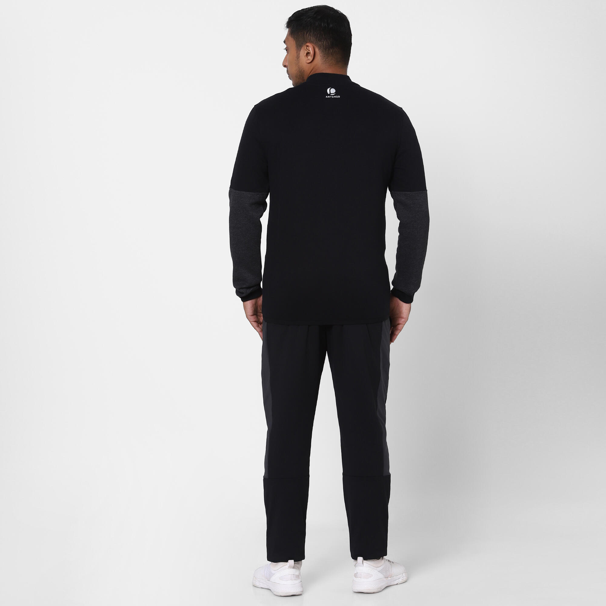 Tennis Winter Jacket- Unisex- TJA 500- Black Grey