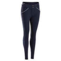 Women's Horse Riding Jodhpurs Classic Grip 900 - Navy