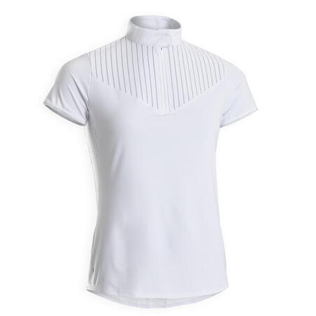 Сорочка жіноча 500 для кінного спорту біла