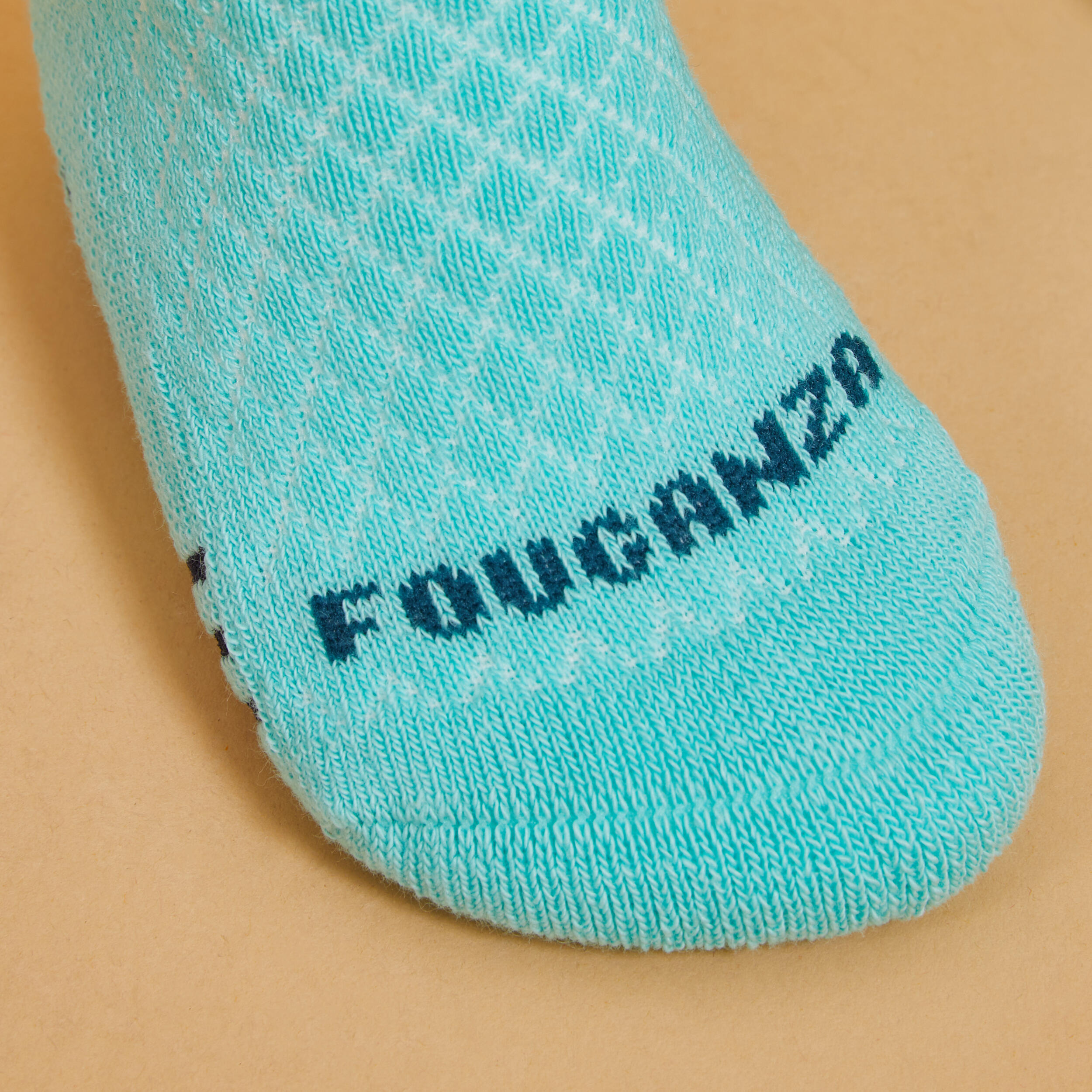 FOUGANZA Jazdecké podkolienky 500 Baby s motívom tyrkysovo-zelené 27-30 · záber 6