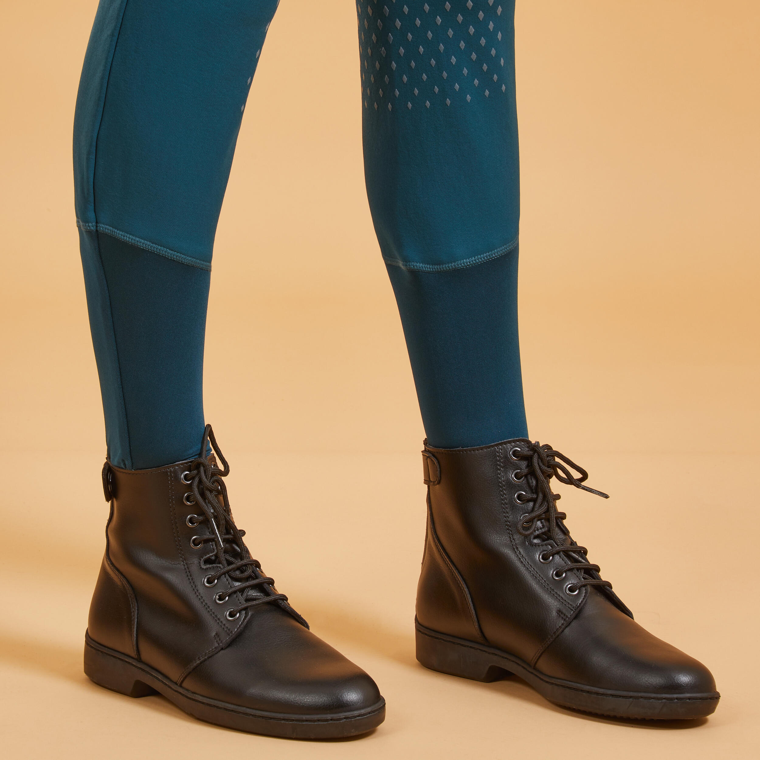 Pantalon équitation fullgrip Enfant - 580 bleu pétrole 6/10