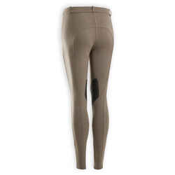 Women's Patch Horse Riding Jodhpurs 140 - Brown