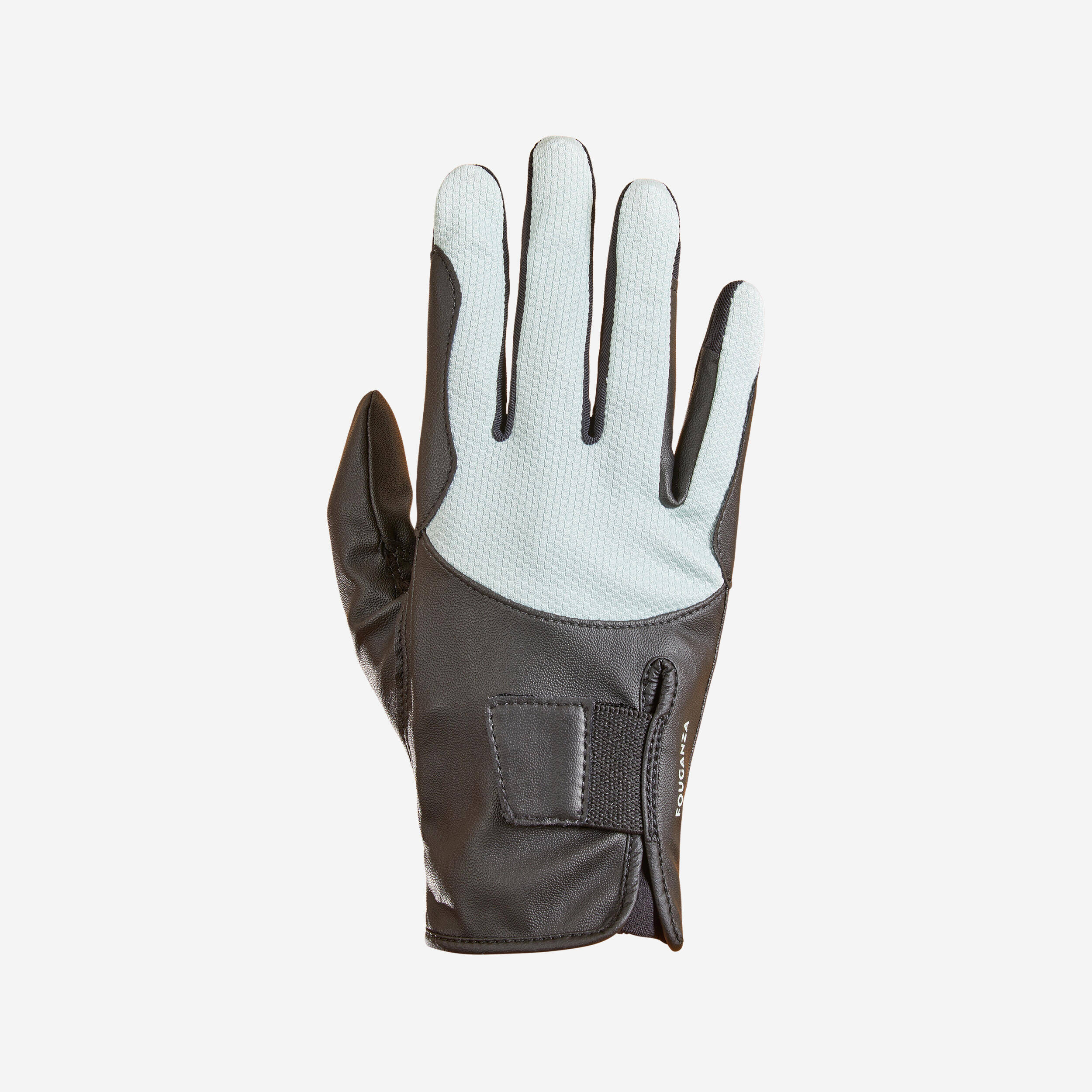 Kids' Horse Riding Gloves 560 - Black/Green -  1