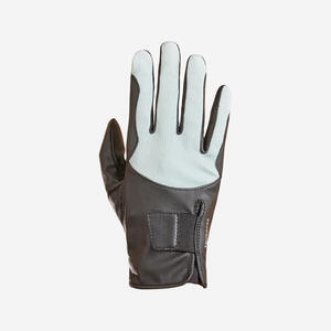Guantes Equitación 560 Niños Negro Verde