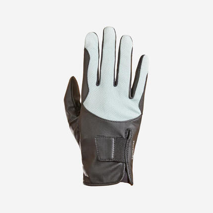 Gants équitation enfant 560 noir et vert