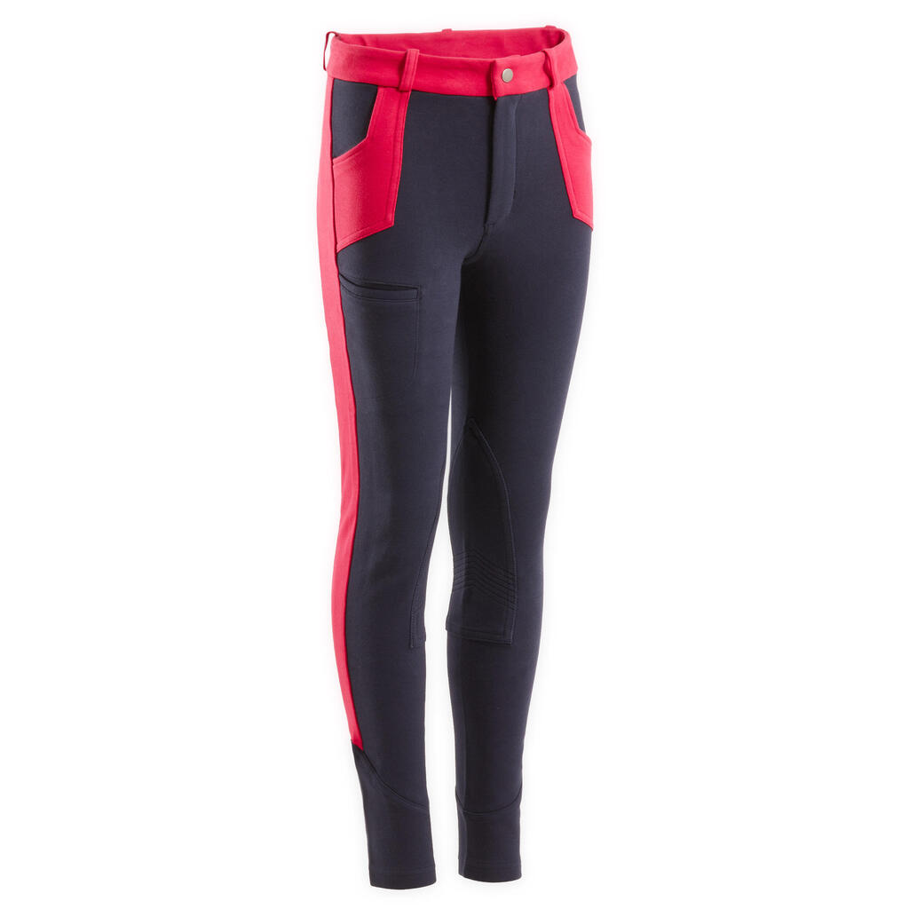 Breeches de equitación para Niños - Fouganza 120 rosado