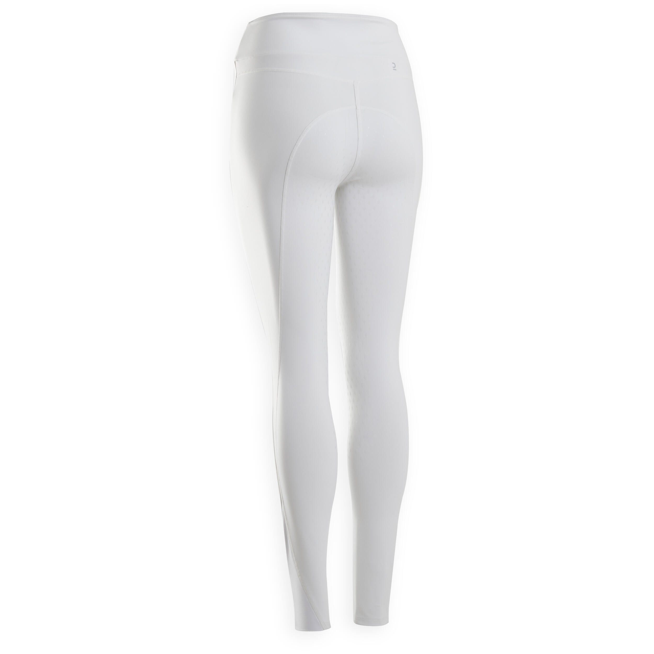 Gambali da equitazione fullgrip da donna - 500 bianco