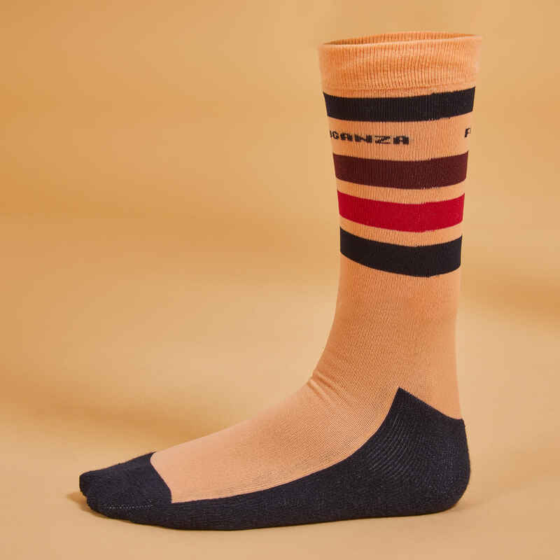 Reitsocken SKS100 Kinder orange/blau gestreift Reitsocken SKS100 Kinder orange/blau gestreift