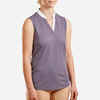 Vijolična ženska jahalna majica brez rokavov 500 