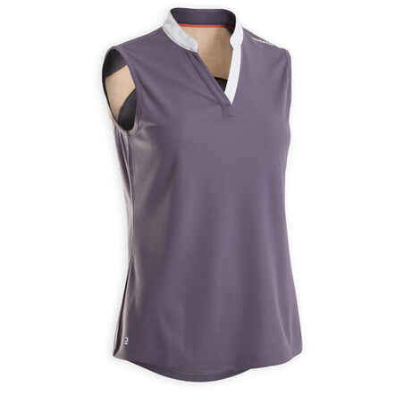 Women's Horse Riding Tank Top 500 Mesh - Purple