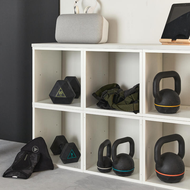 Ganteră Kettlebell din fontă parțial reciclată, înveliș din cauciuc 8 kg