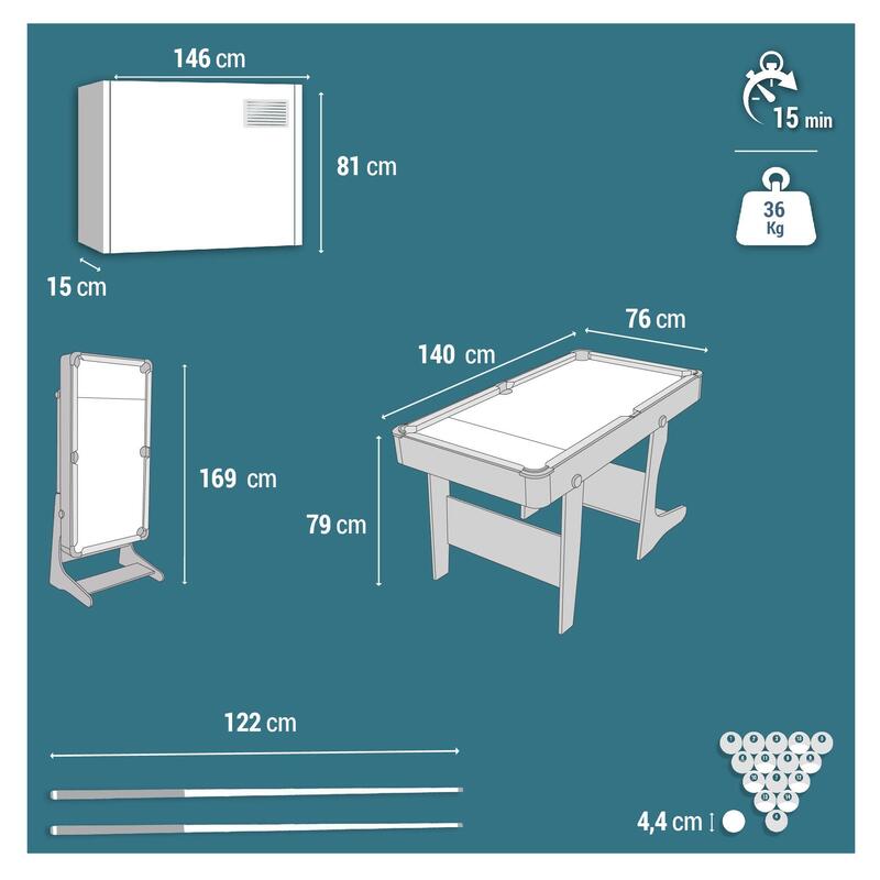 Billardtisch - BT500 Billard-Set