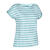 T-Shirt Manches courtes - marinière de voile Sailing 100 Femme Blanc Kaki