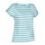 T-Shirt Manches courtes - marinière de voile Sailing 100 Femme Blanc Kaki