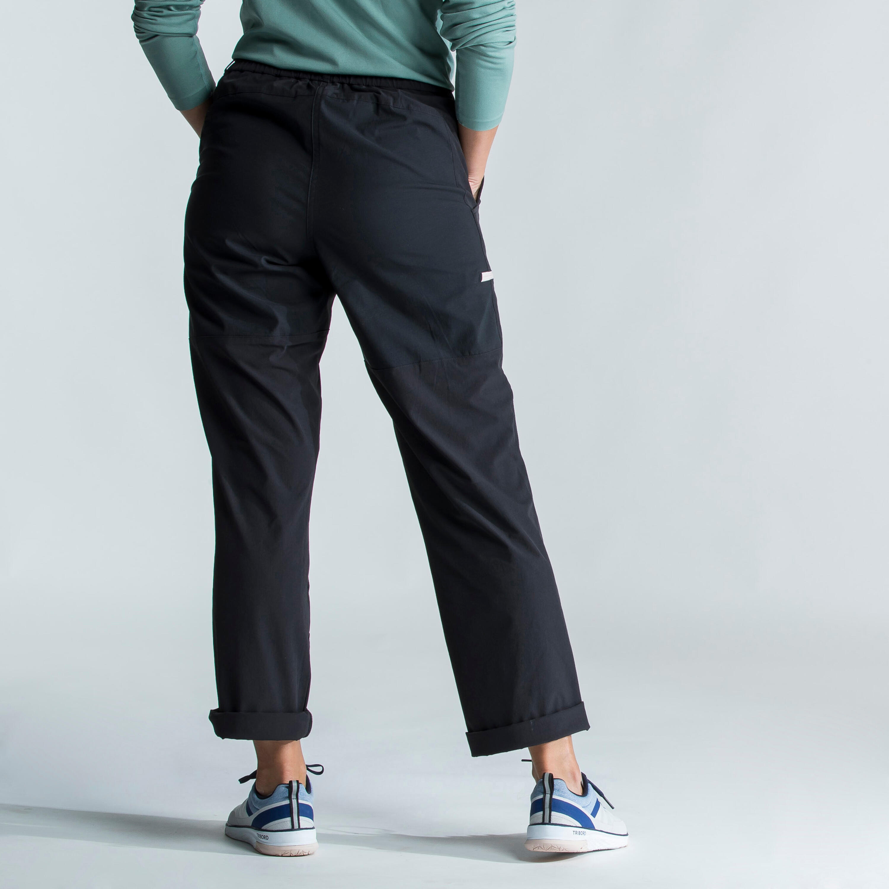 Women's Sailing 500 sailing trousers - black 6/13