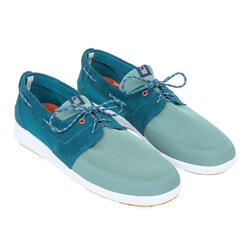 Chaussures bateau homme Sailing 100 Kaki bleu