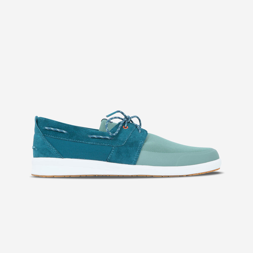 Chaussures bateau homme Sailing 100 Kaki bleu