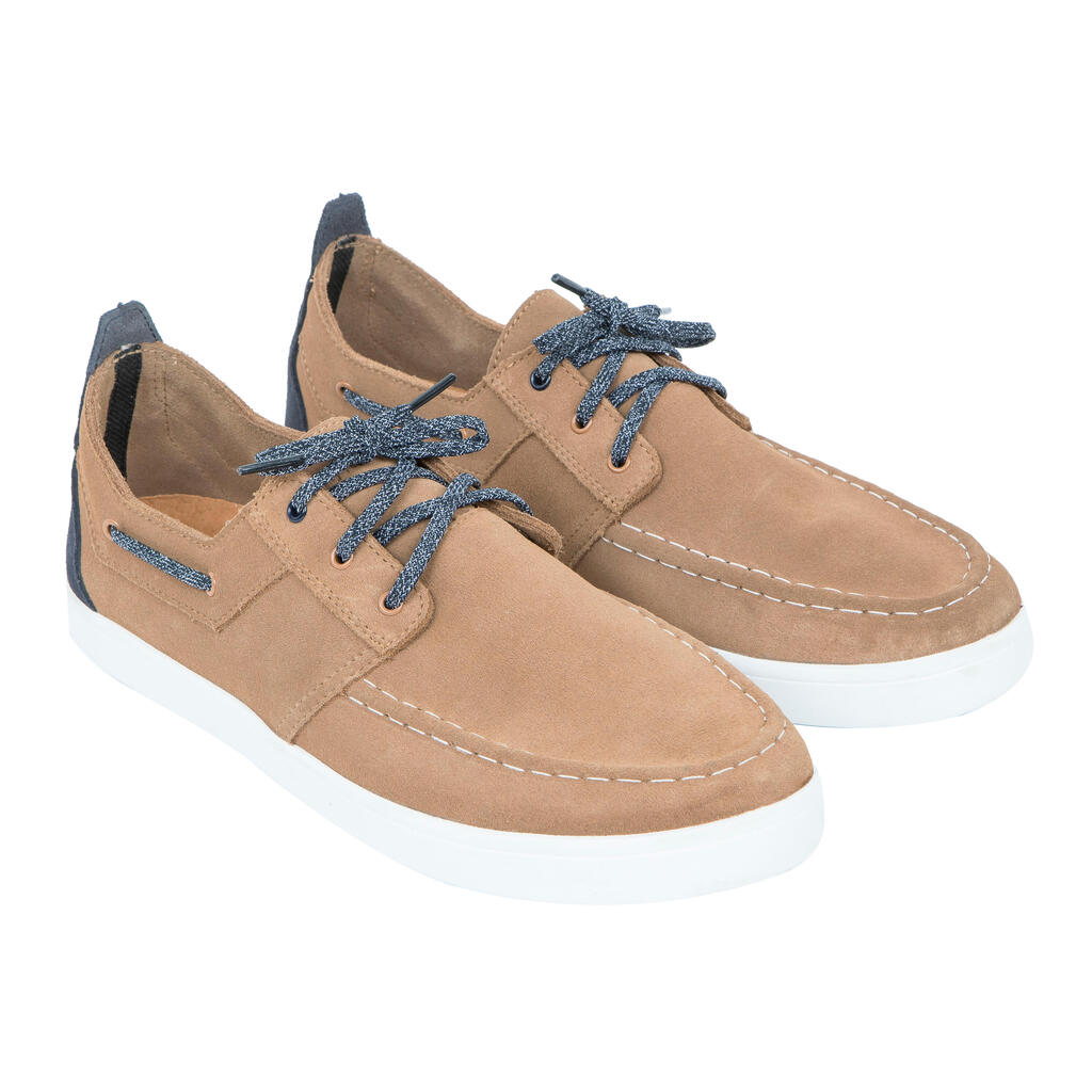 Chaussures bateau adhérente Sailing 300 Homme Marron V2