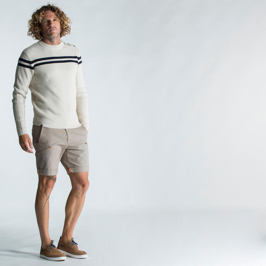 Men's Sailing Bermuda Shorts SAILING 100 beige