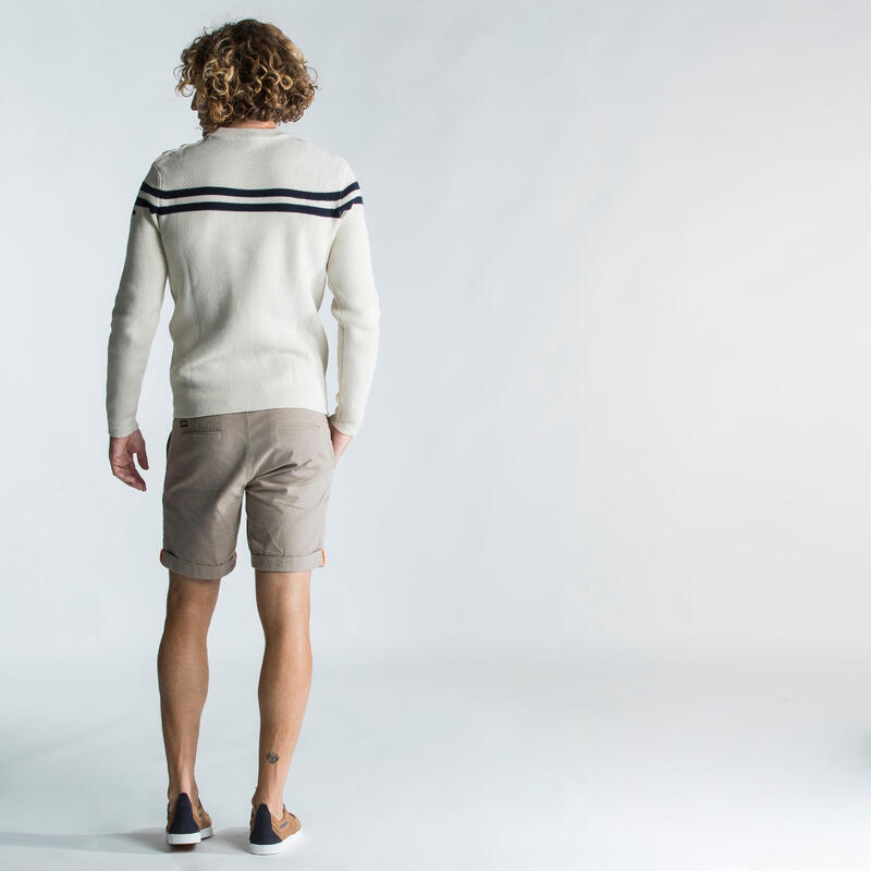 Zeilshort/bermuda voor heren SAILING 100 beige