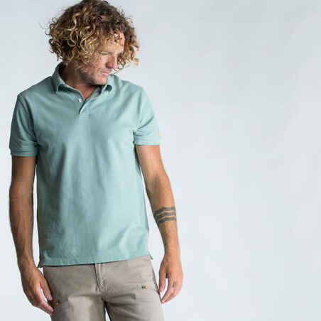 Short-sleeved Men’s Sailor Polo Shirt Sailing 100 - Light Green