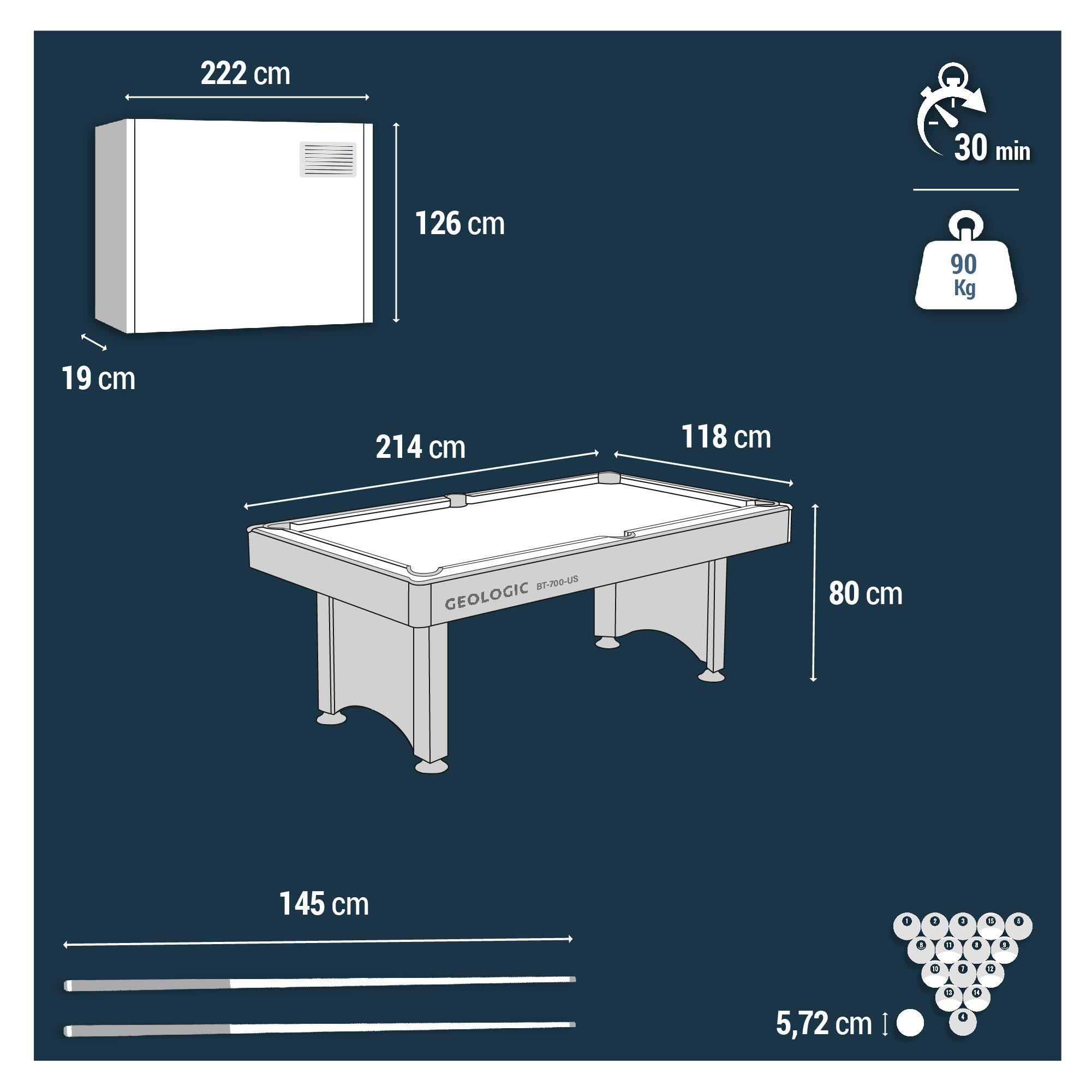 Mesa de billar BT 100 US - Decathlon