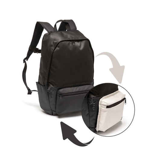 
      Sac à dos avec poche réversible 25L, noir
  