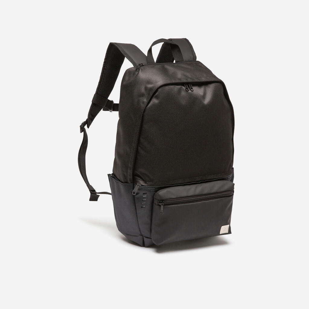 Sac à dos avec poche réversible 25L, noir