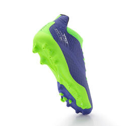 Chaussure de football enfant pour terrain sec VIRALTO III MG  bleu et vert fluo