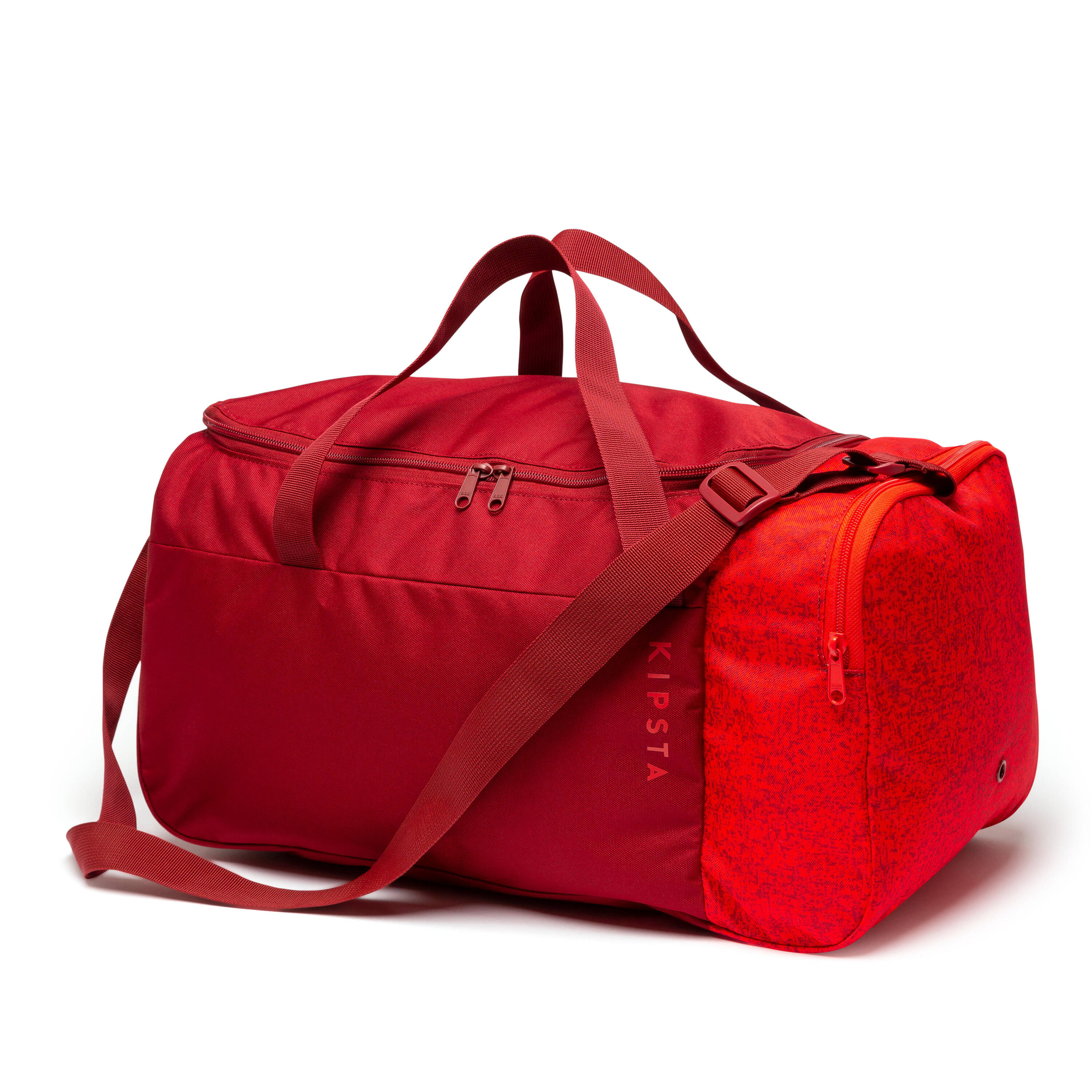 Multi-utility Sports Duffel Bag 35L Bag with 3 Compartments- Burgundy -  1