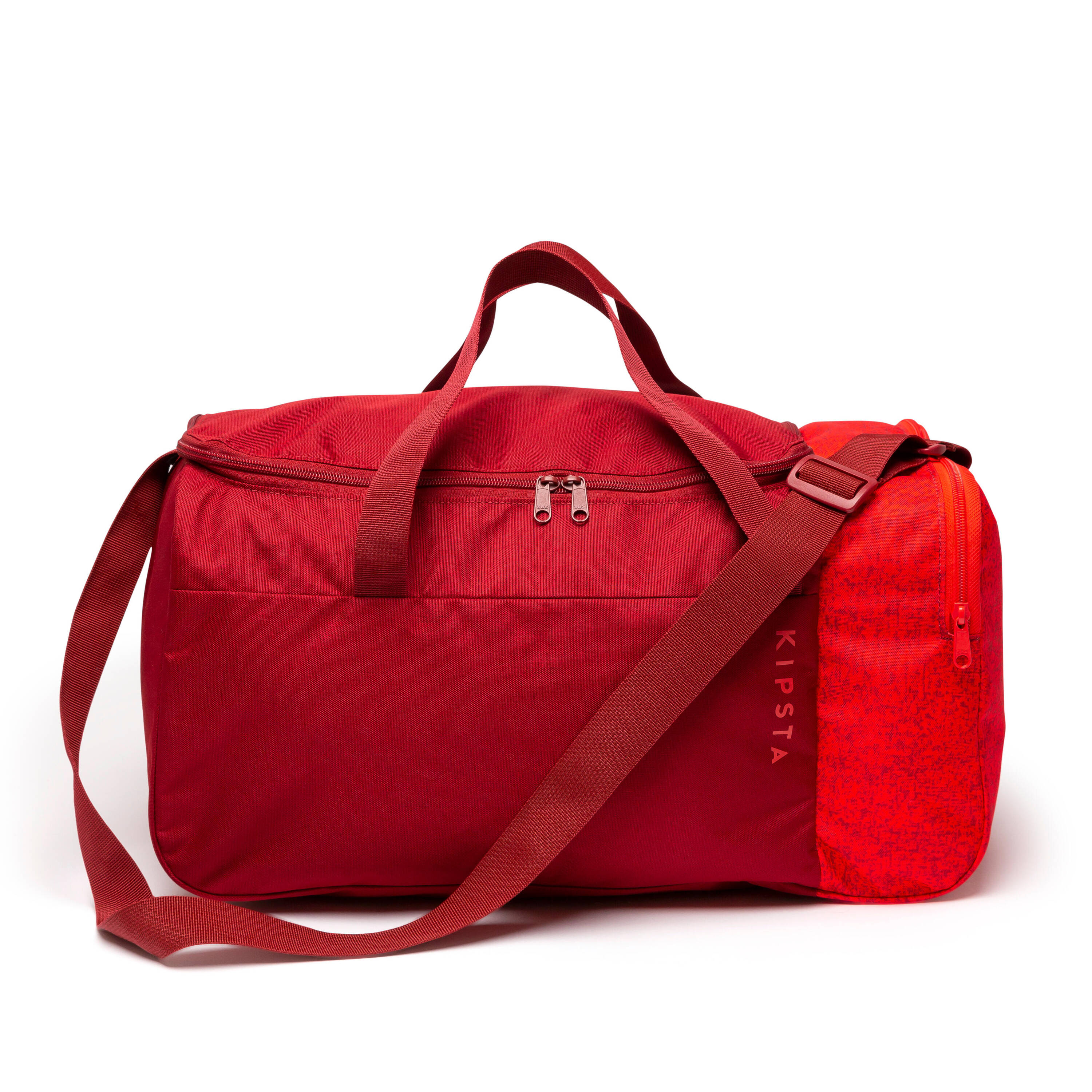 Multi-utility Sports Duffel Bag 35L Bag with 3 Compartments- Burgundy -  4