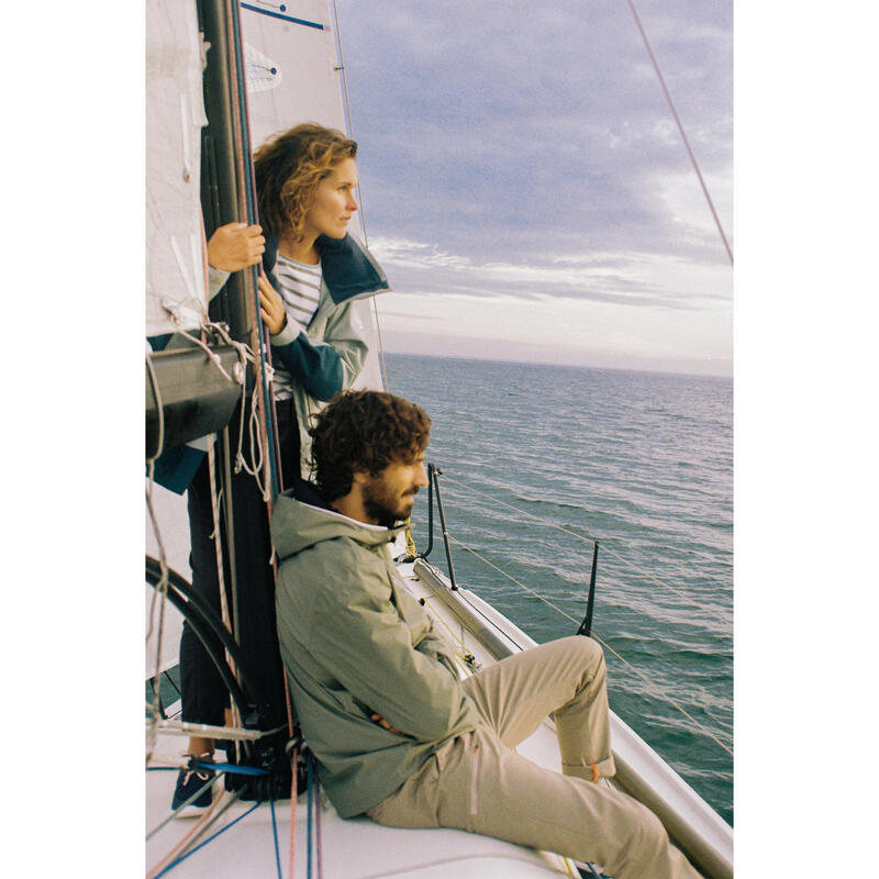 Dámská bunda na plavbu Sailing 300 nepromokavá větruodolná světle khaki