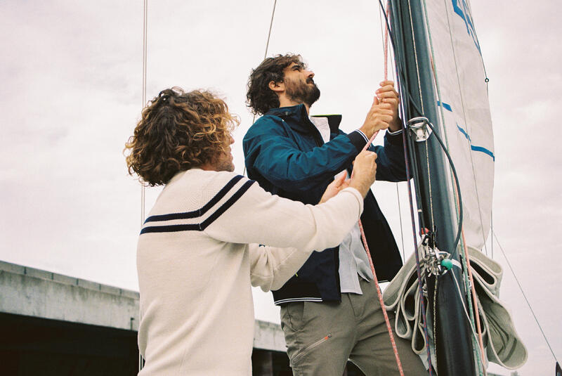 Jachetă impermeabilă navigație Sailing 100 Bleumarin Bărbați 