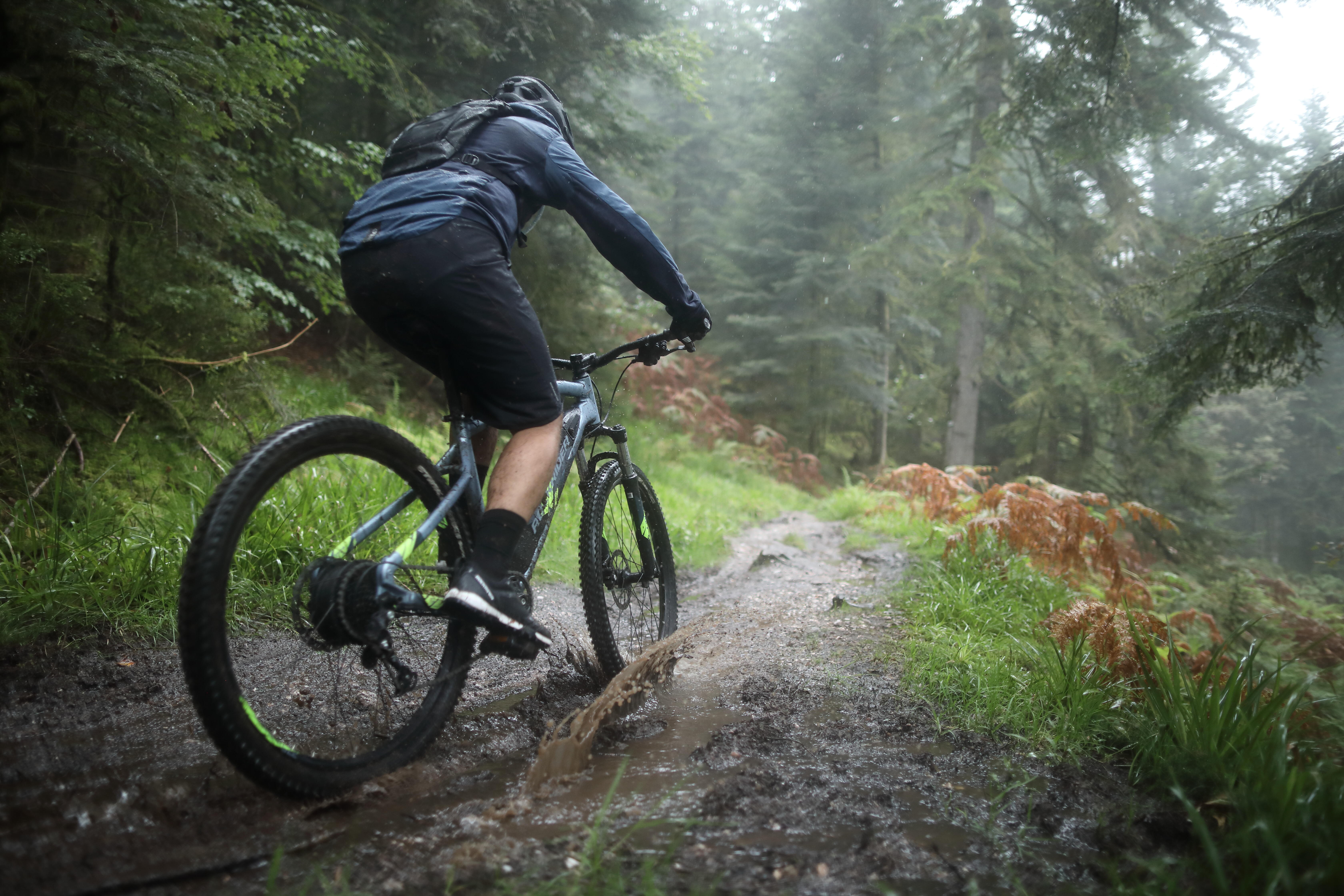 Men's Windproof Mountain Biking Jacket - Blue - ROCKRIDER