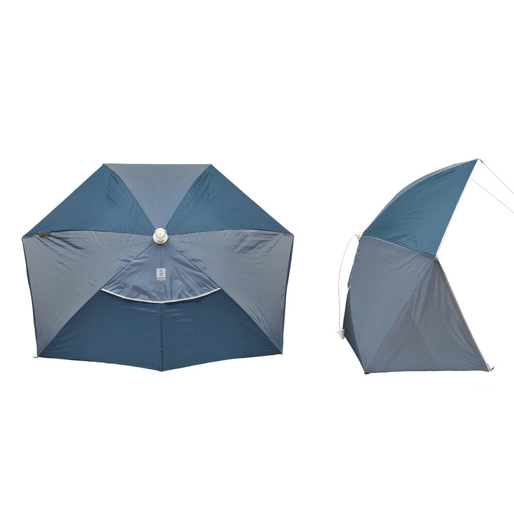 Strandmuschel UPF50+ Ecodesign - Iwiko 180 für 3 Personen blau