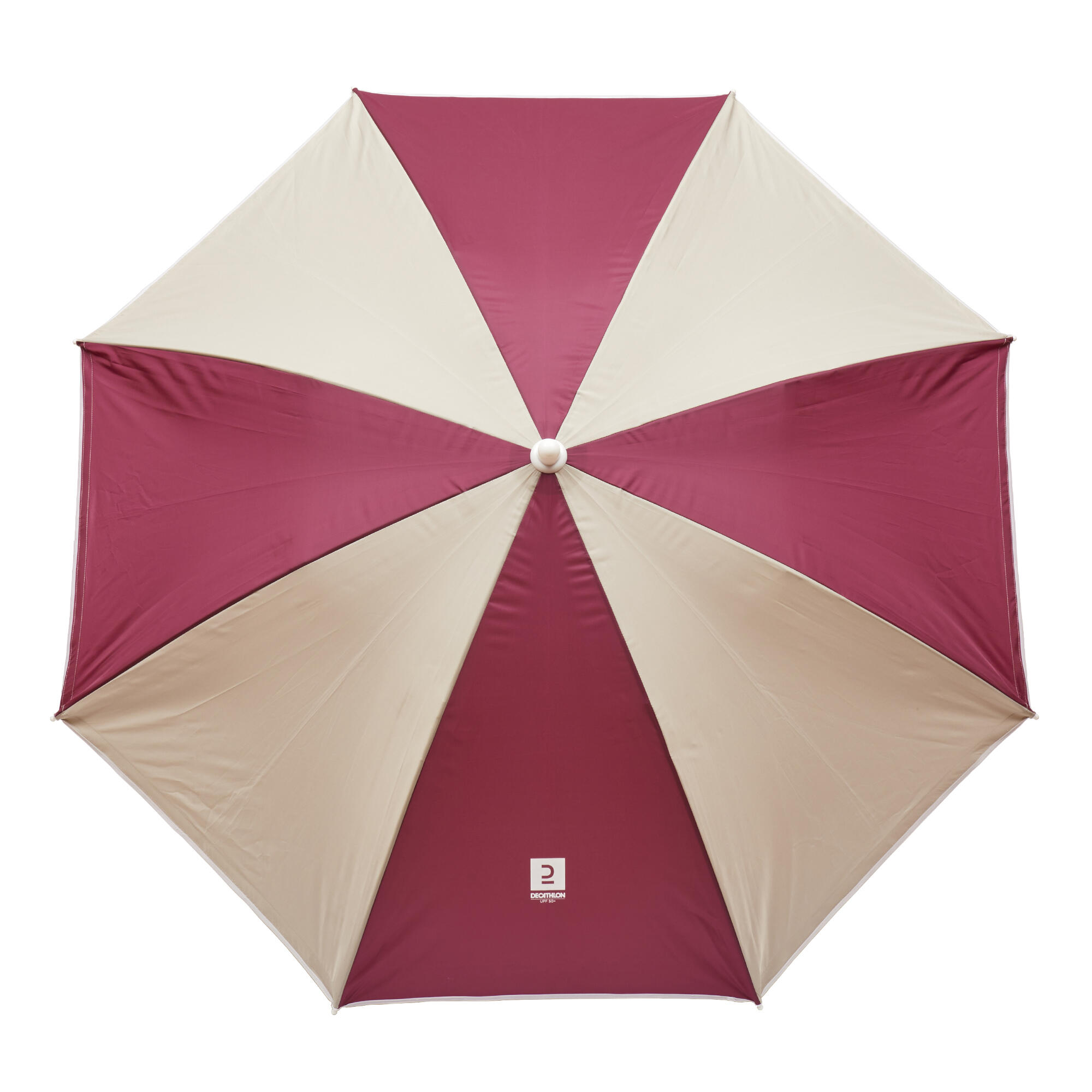 2-PERSON BEACH PARASOL PARUV WINDSTOP UPF 50+ - PURPLE BEIGE 3/9