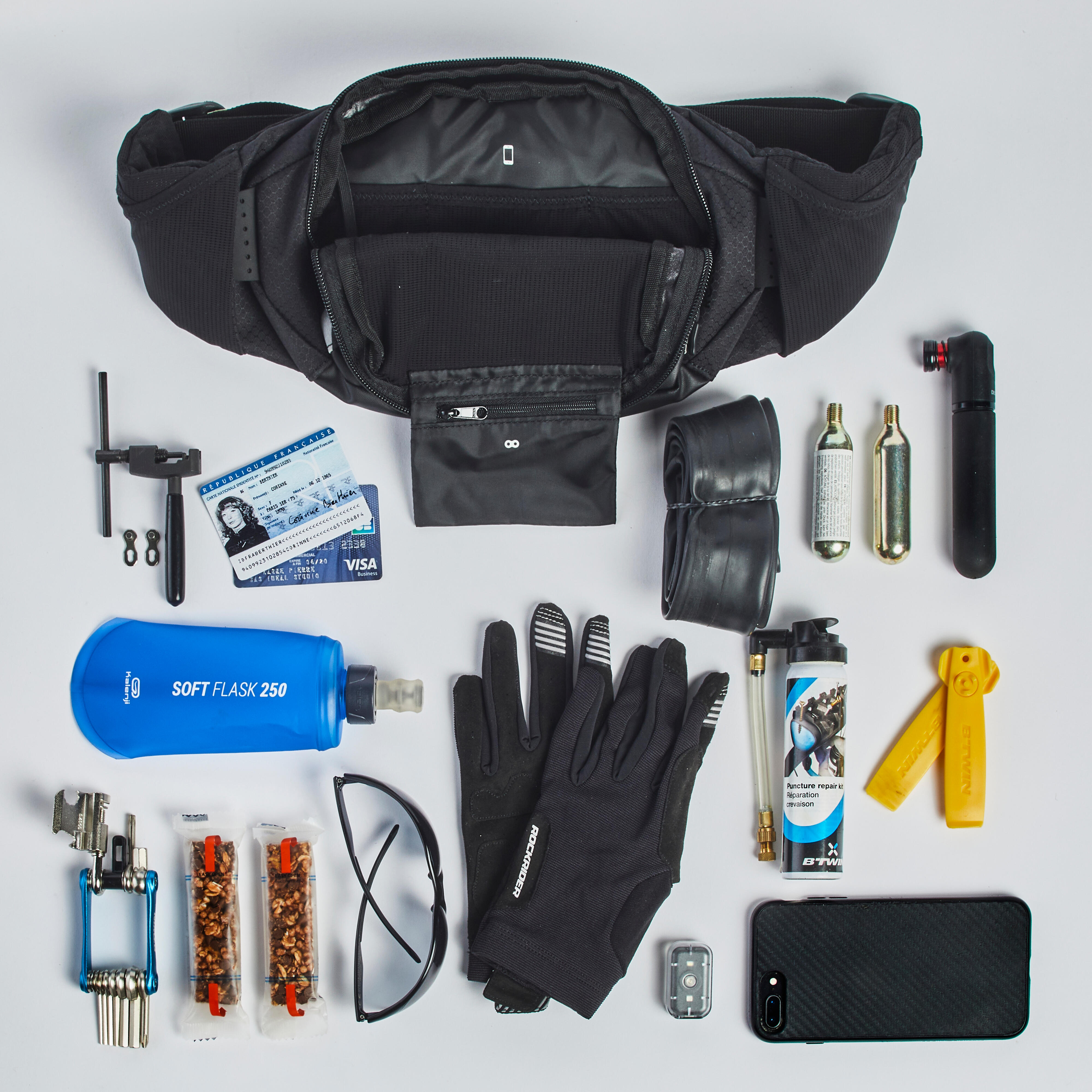 Sports Equipment | Decathlon Compact 2 Litre Travel Bum Bag | Forclaz