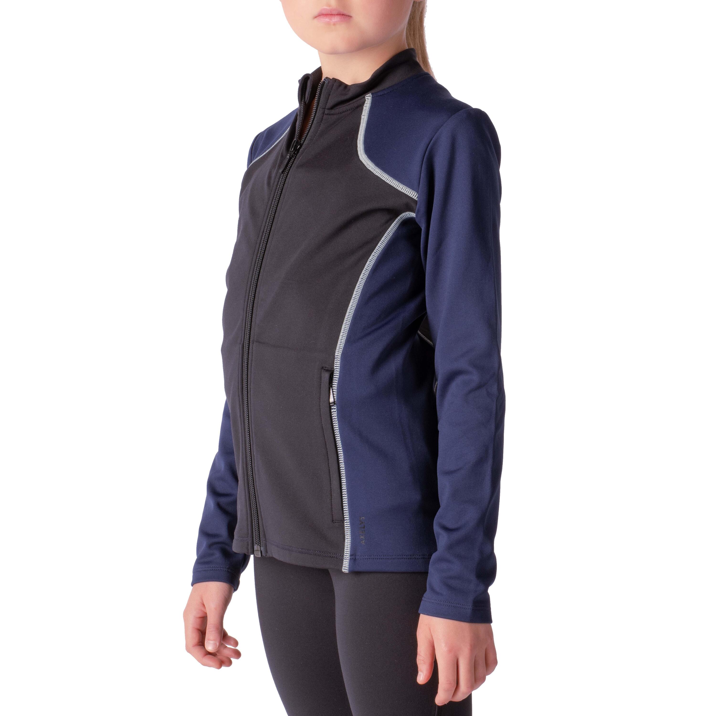 Kids' Training Figure Skating Jacket - Black/Blue 2/2