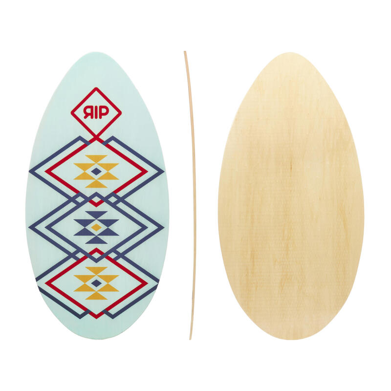 Skimboard Holz Kinder Rip Azteken 35" blaugrau/rot