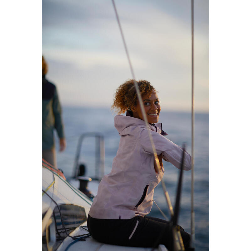 Veste imperméable de voile - veste de pluie SAILING 100 femme Rose clair AO