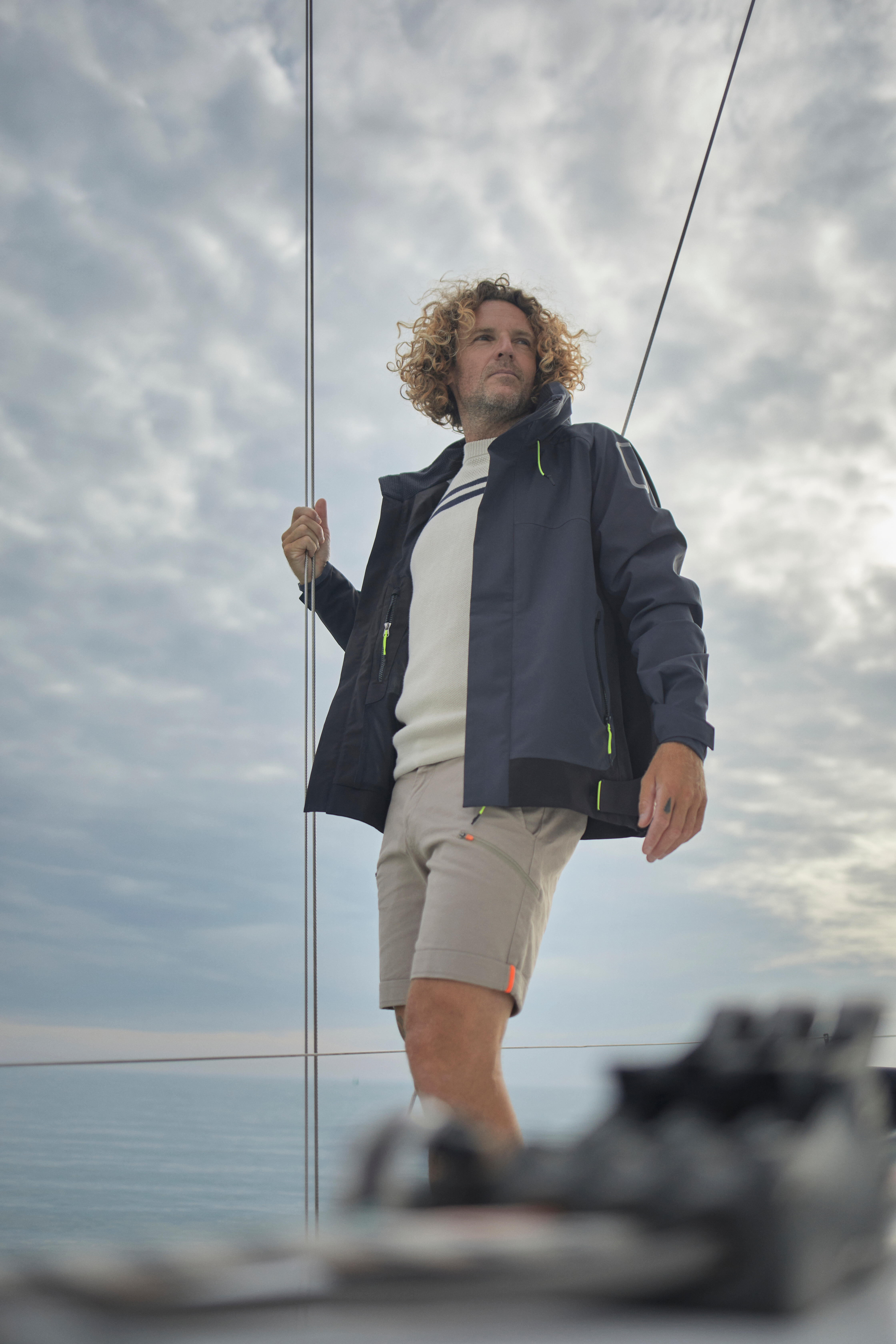 Men’s Waterproof Sailing Jacket - 500 Grey - TRIBORD